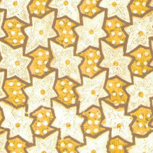 Geometric Stars on Mustard Christmas Print Paper ~ Tassotti Italy